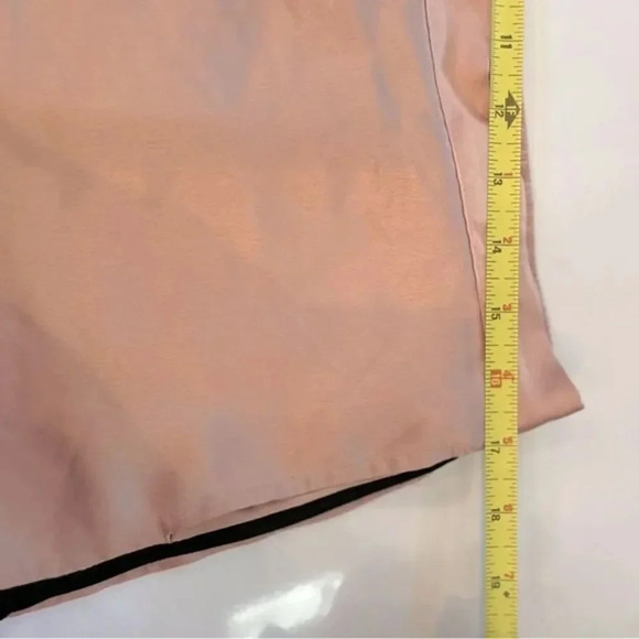 NWOT ETAM “LUANA” SATIN PJ SHORTS BLUSH/BLACK SIZE LARGE - Picture 8 of 12